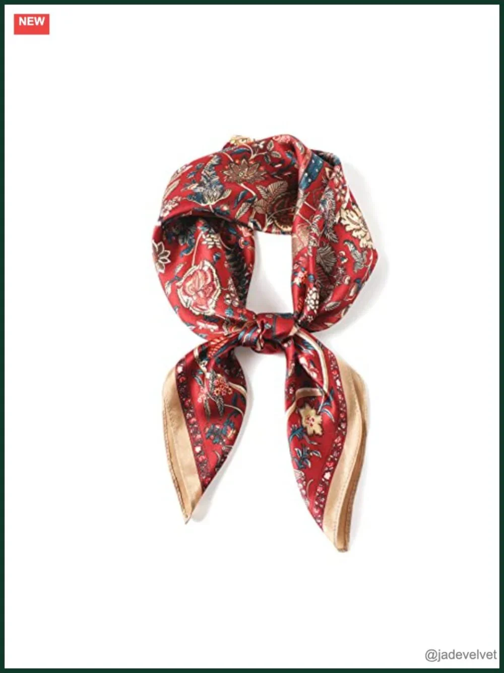 100% Pure Mulberry Silk Square Scarf - Neck Wrap Hair Scarf with Gift Box
